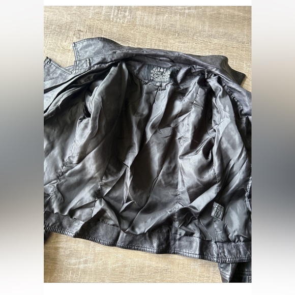 Blanc Noir Women’s Y2K Black Moto Jacket Vegan Faux Leather Full Zip M NWT - Picture 6 of 12